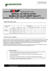 Absorsistem AISIN GEHP AWGP710 F1 Manual De Instalación