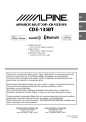Alpine CDE-135BT Manual De Operación