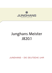 Junghaus Meister J820.1 Manual Del Usuario