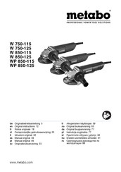 Metabo W 750-115 Manual Original