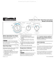 Kenmore 97912 Guia De Inicio Rapido