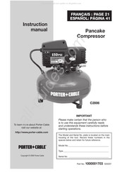 Porter Cable C2006 Manual Del Usuario