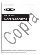 Lifetime 60030 Manual Del Propietário