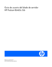 HP ProLiant BL465c G6 Guia Del Usuario