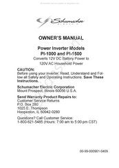 Schumacher Electric PI-1000 Manual Del Propietário