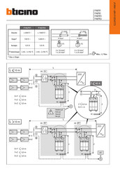 Bticino F10LFV1 Manual Del Usuario