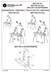 Modula BICI OK 3 Van Instrucciones De Uso