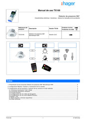 Hager TX100 Manual De Uso
