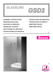 RAVAK GLASSLINE GSD2 Instrucciones De Montaje