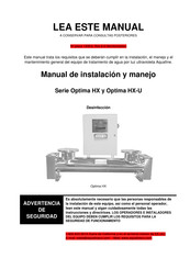 Aquafine Optima HX-U Serie Manual De Instalación Y Manejo