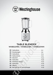 Westinghouse WKBE221RD Instrucciones