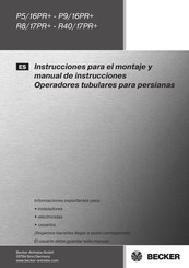 Becker P5/16PR+ Instrucciones Para El Montaje Y Manual De Instrucciones