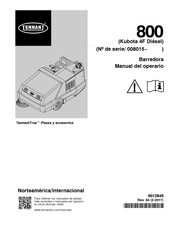 Tennant 800 Manual Del Operario