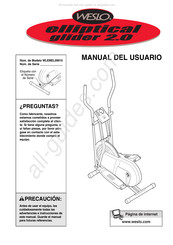 Weslo elliptical glider2.0 Manual Del Usuario