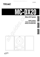 Teac MC-DX20 Manual Del Propietário