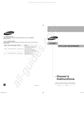 Samsung LN-T466F Manual Del Usuario