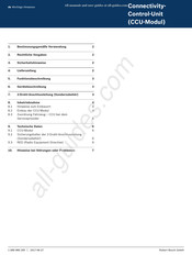 Bosch CCU-Modul Indicaciones Importantes