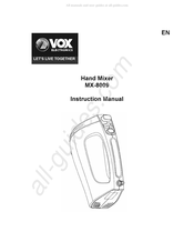 VOX electronics MX-8009 Manual De Instrucciones