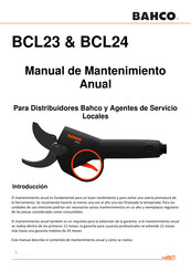 Bahco BCL2404 Manual De Mantenimiento Anual
