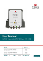 Triax 307783 Manual Del Usuario