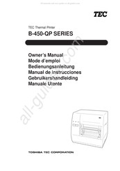 TOSHIBA TEC Corporation B-450-QP Serie Manual De Instrucciones