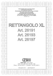 Gessi RETTANGOLO XL 26197 Instrucciones De Instalación