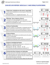 MTE C-100D Guía De Uso Rápido
