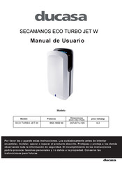 Ducasa ECO TURBO JET W Manual De Usuario