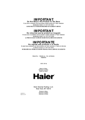 Haier HSQ04WNA Manual Del Usuario