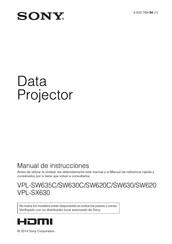 Sony VPL-SW635C Manual De Instrucciones