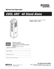 Lincoln Electric COOL ARC 40 Stand Alone Manual Del Operador