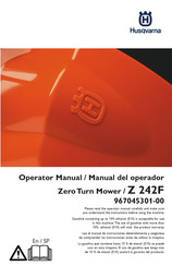 Husqvarna Z 242F Manual Del Operador