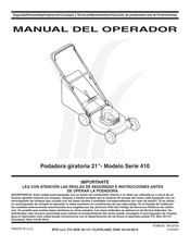 MTD 410 Serie Manual Del Operador