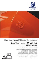 Husqvarna M-ZT 52 Manual Del Operador