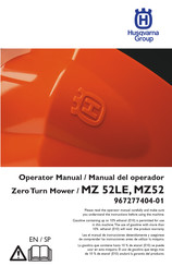 Husqvarna MZ 52LE Manual Del Operador