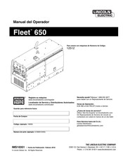 Lincoln Electric Fleet 650 Manual Del Operador