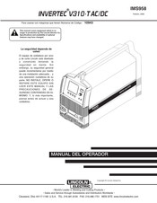 Lincoln Electric INVERTEC V310-T AC/DC Manual Del Operador