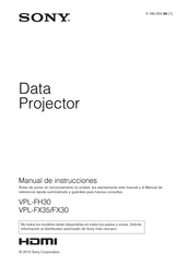 Sony VPL-FH30 Manual De Referencia