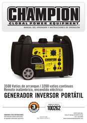 Champion 100262 Manual Del Operador