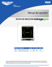 Vollrath mirage pro 59510P Manual Del Operador