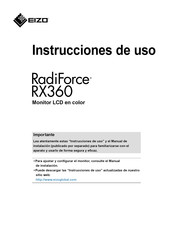 Eizo RadiForce RX360 Instrucciones De Uso