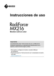 Eizo RadiForce MX216 Instrucciones De Uso