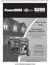 Briggs & Stratton PowerBos 030201 Instrucciones De Uso