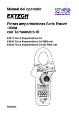 Extech Instruments EX820 Pinza Amperimétrica CA RMS real Manual Del Operador