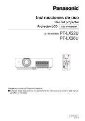 Panasonic PT-LX22U Instrucciones De Uso