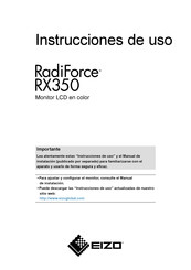 Eizo RadiForce RX350 Instrucciones De Uso