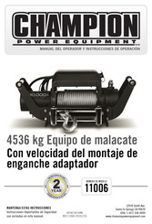 Champion 11006 Manual Del Operador