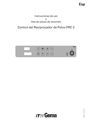 ITW Gema Polvo PRC 2 Instrucciones De Uso Y Lista De Piezas De Recambio