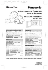 Panasonic INVERTER NN-ST658 Instrucciones De Operación