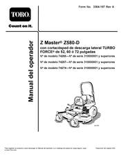 Toro Z Master Z580-D Manual Del Operador